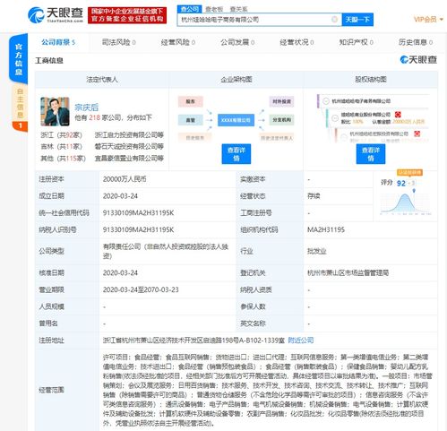 娃哈哈斥資2億元成立電子商務公司，加速布局互聯網信息服務